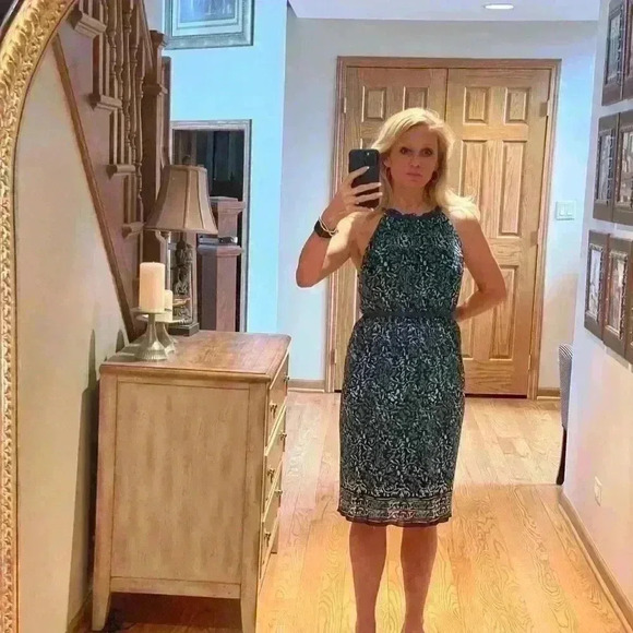 NWT WOMENS MAX STUDIO BLUE HALTER NECK SUMMER DRESS SIZE XL MSRP $118. - Picture 11 of 11